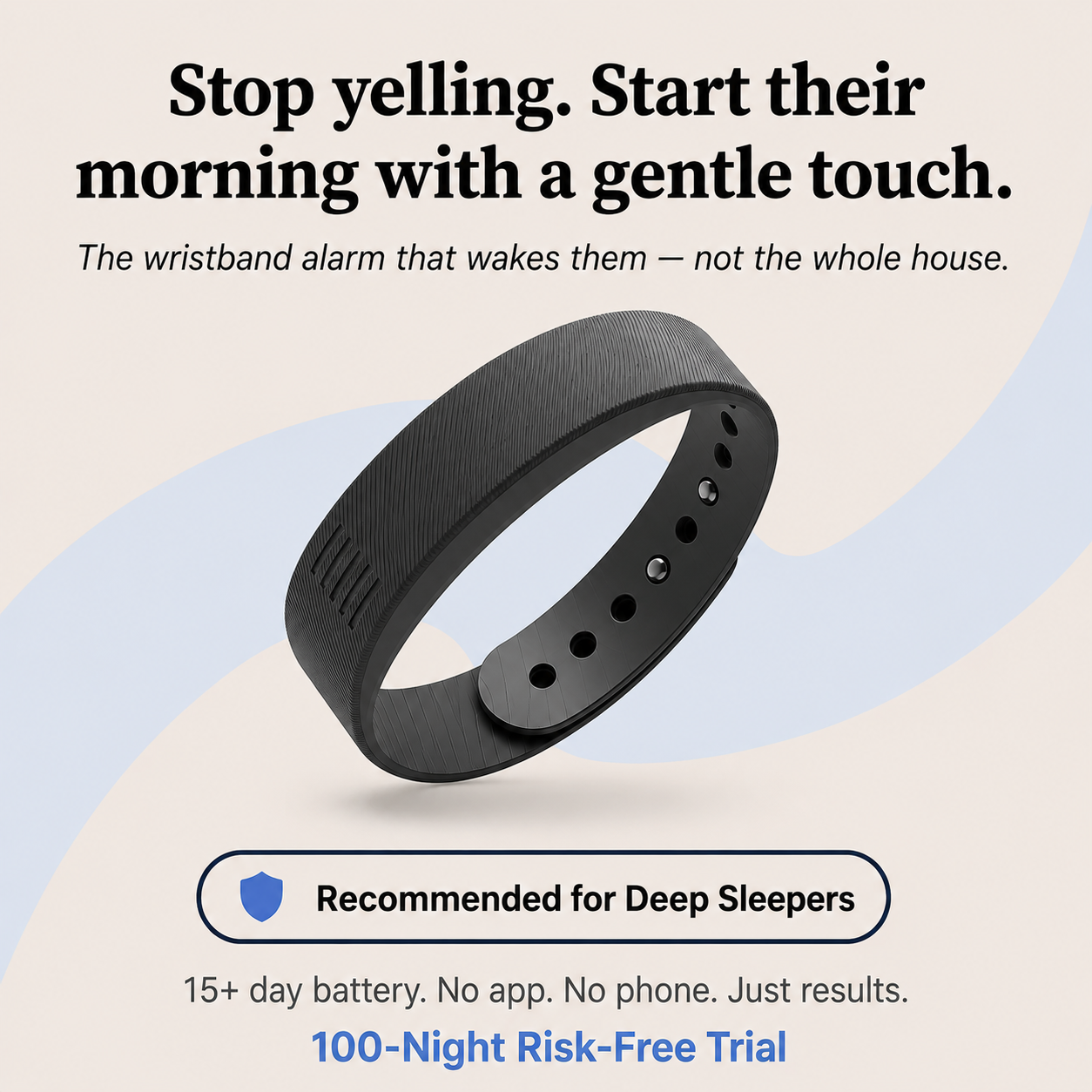 Silent Vibrating Alarm for Deep Sleepers