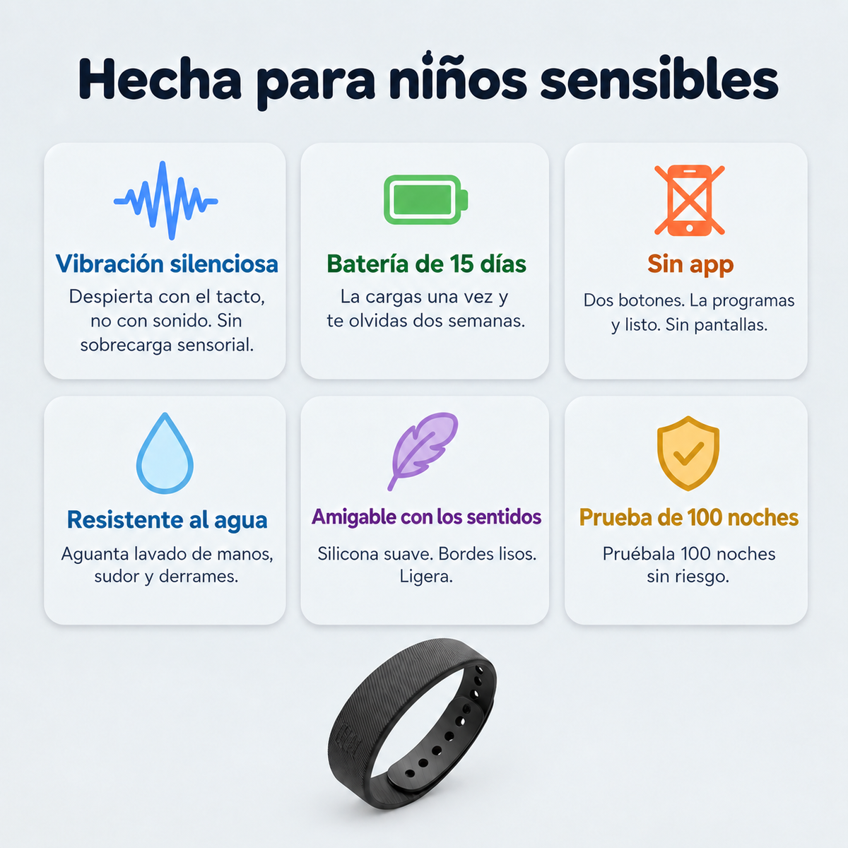 Pulsera Auralis, despertador vibratorio silencioso
