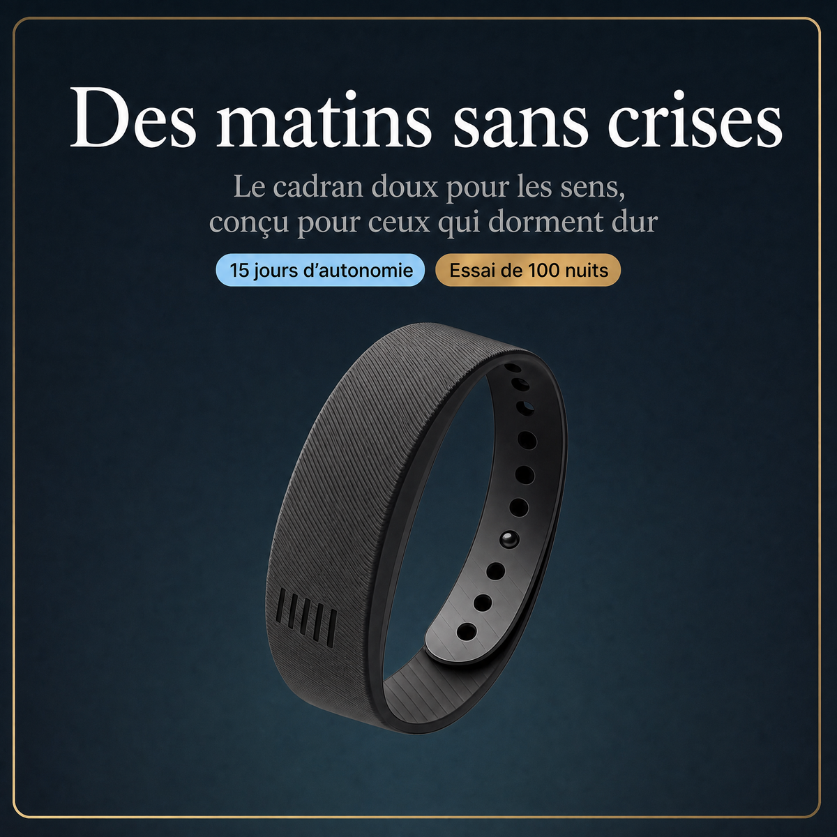 Bracelet Auralis, cadran vibrant silencieux