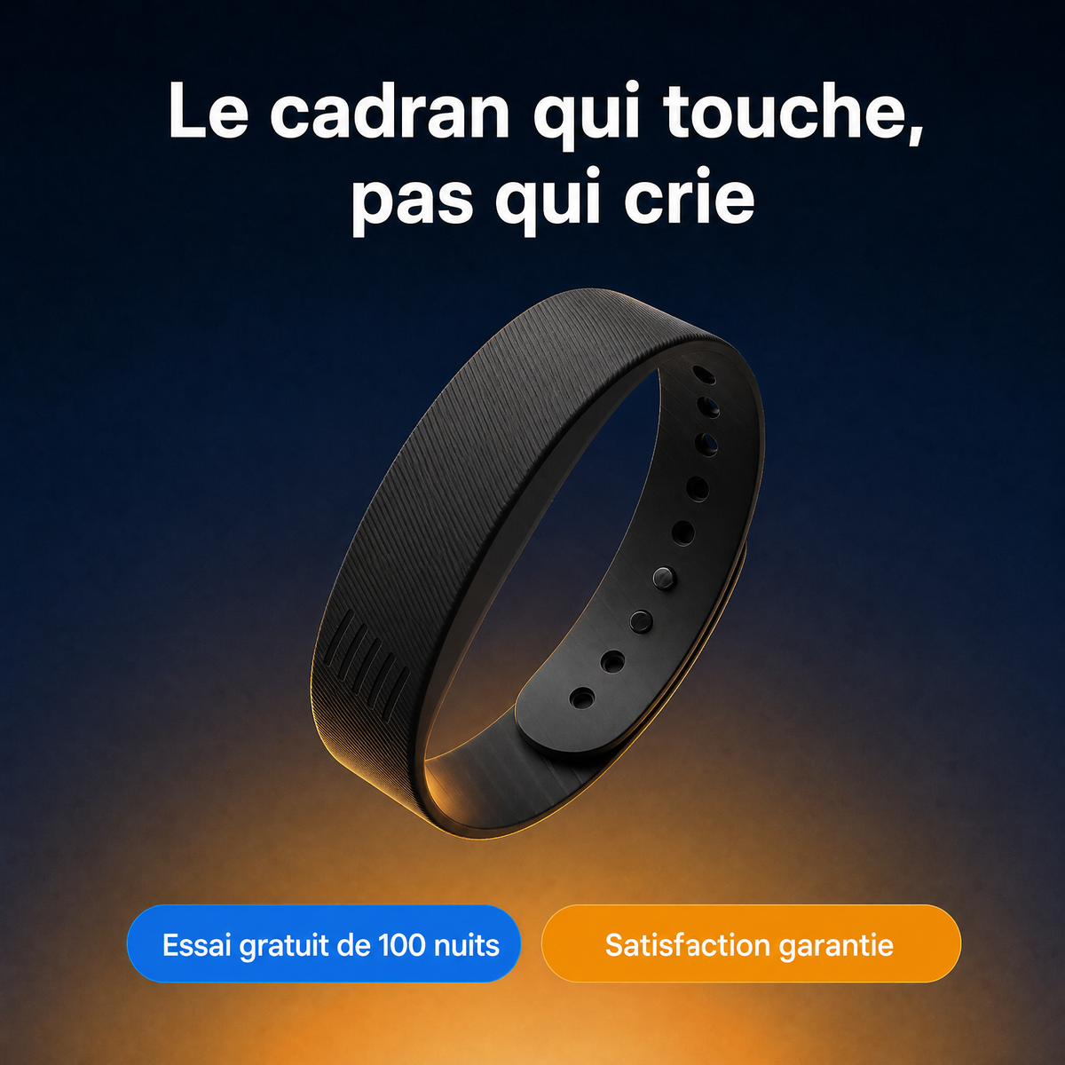 Bracelet Auralis, cadran vibrant silencieux