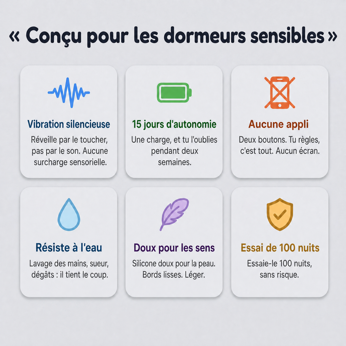 Bracelet Auralis, cadran vibrant silencieux