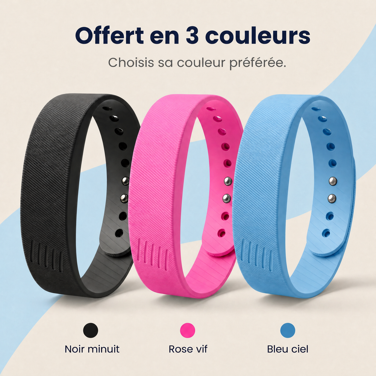 Bracelet Auralis, cadran vibrant silencieux