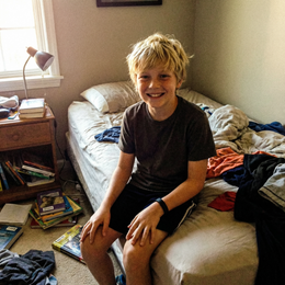 blonde boy pride waking up
