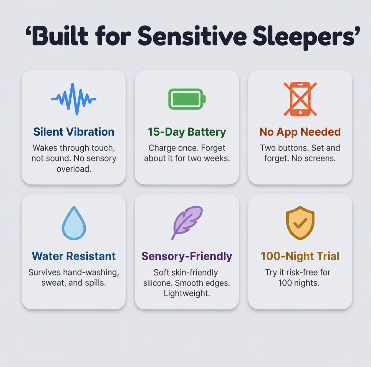 Silent Vibrating Alarm for Deep Sleepers