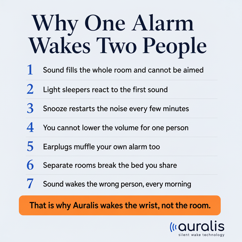 Why one alarm wakes two people