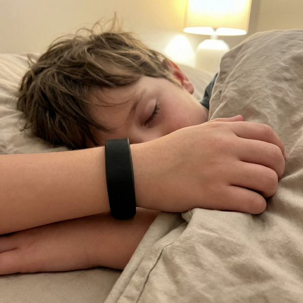 kid sleeping black ribbed