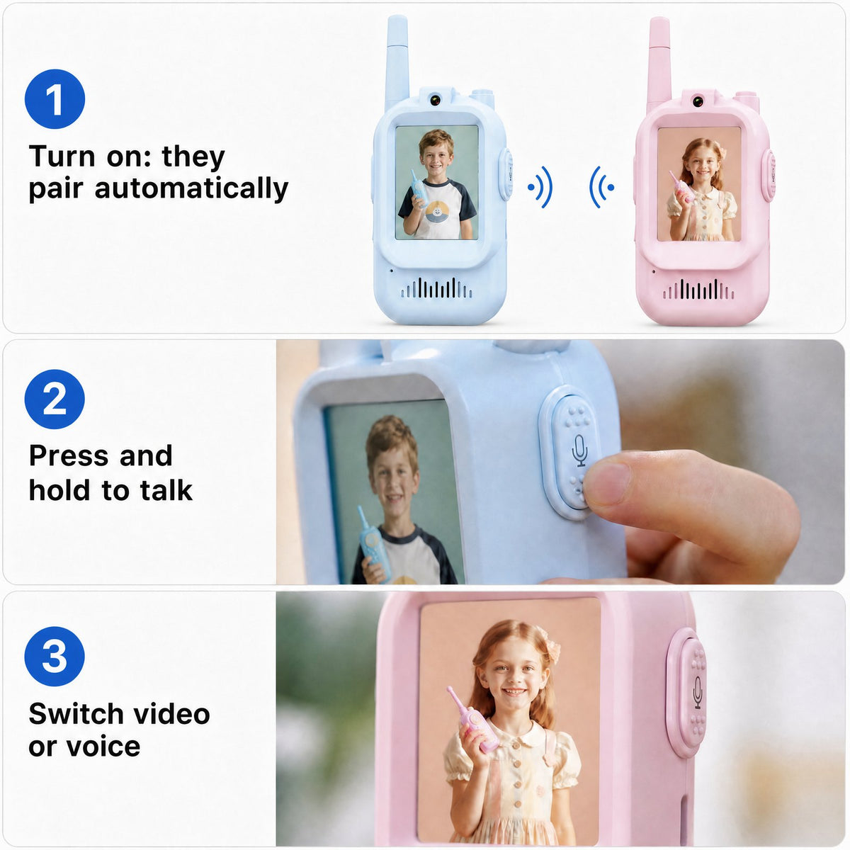 Auralis video walkie-talkies